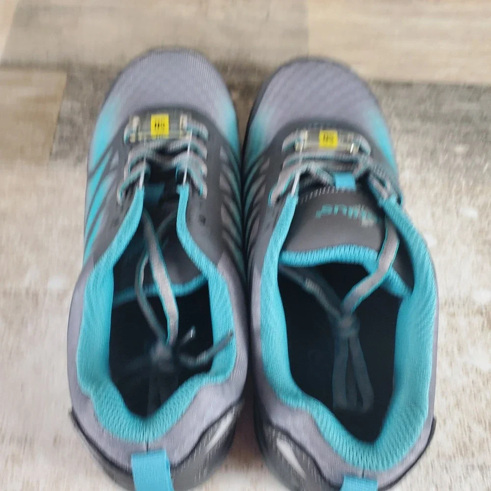 Nautilus N2485 Womens Work Shoes Sz 6.5 B Teal Gray Carbon Fiber Safety Toe